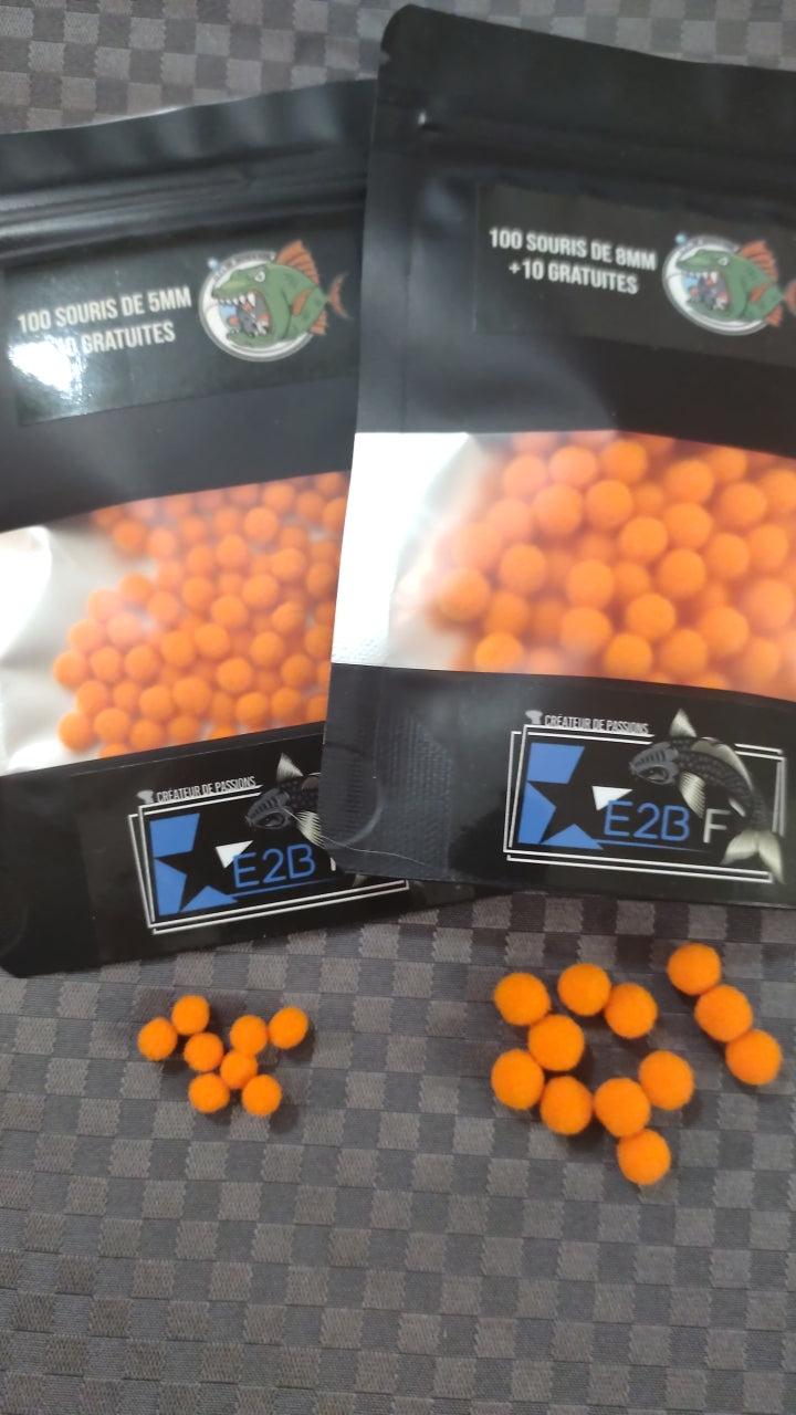 -Souris en 5 et 8 mm, quantité 100 + 10 gratuis
